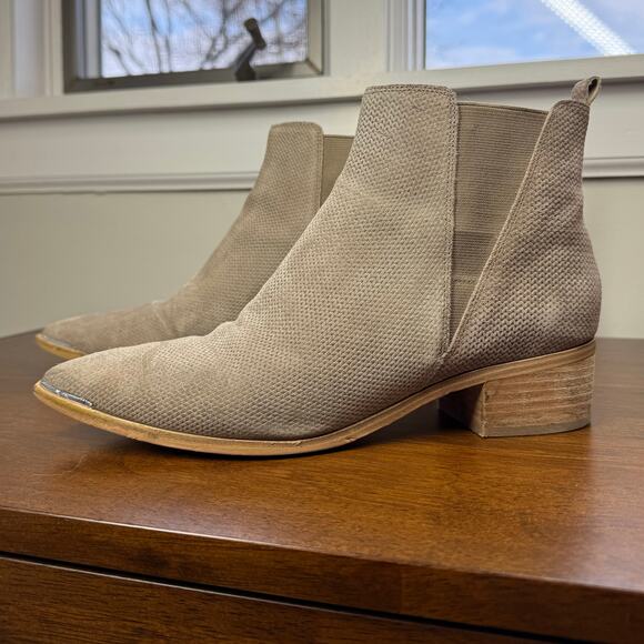 Marc Fisher Yale Dark Neutral Suede Chelsea Boot US Size 10 - Picture 6 of 15